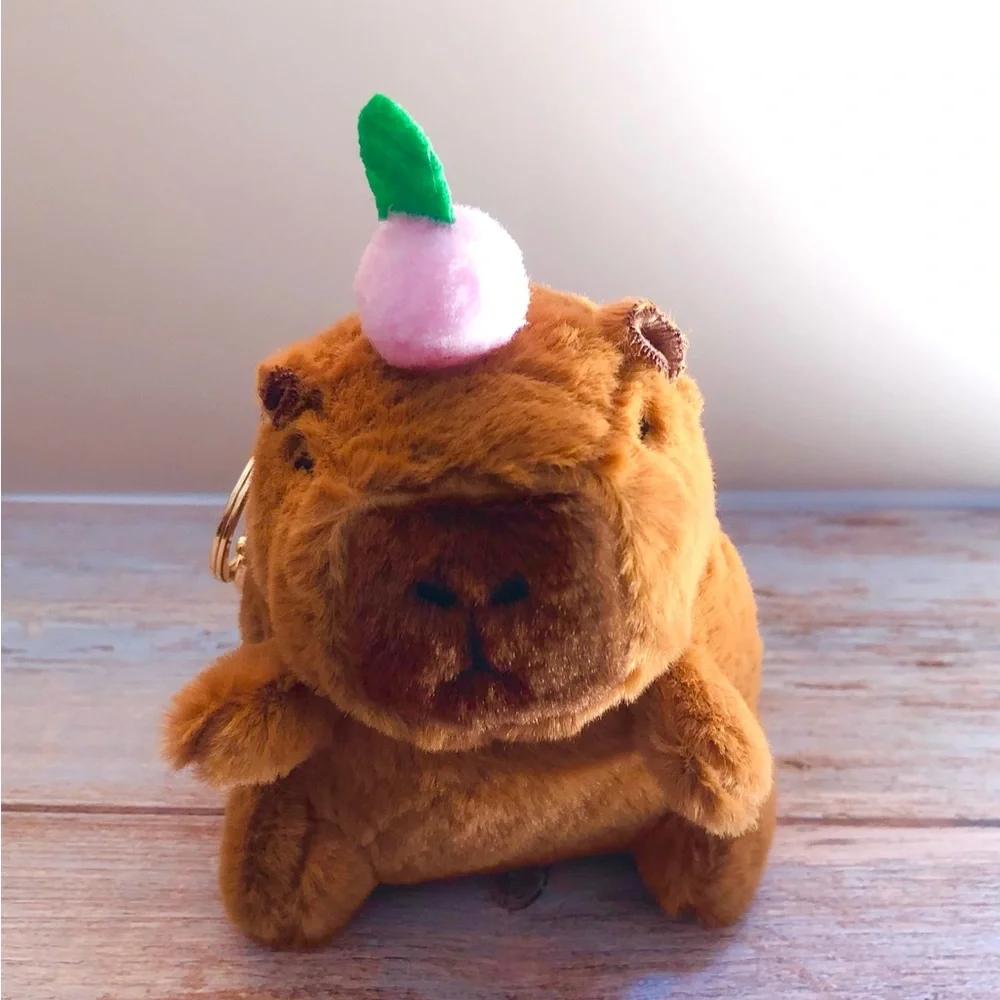Capybara Keychain Soft Plush Stuffed Animal Toy (single)